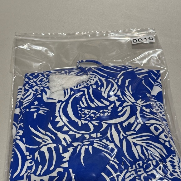 Persifor Large Pineapple V-Neck Shift Mini Dress Resort Preppy Vacation Beach - Picture 7 of 7